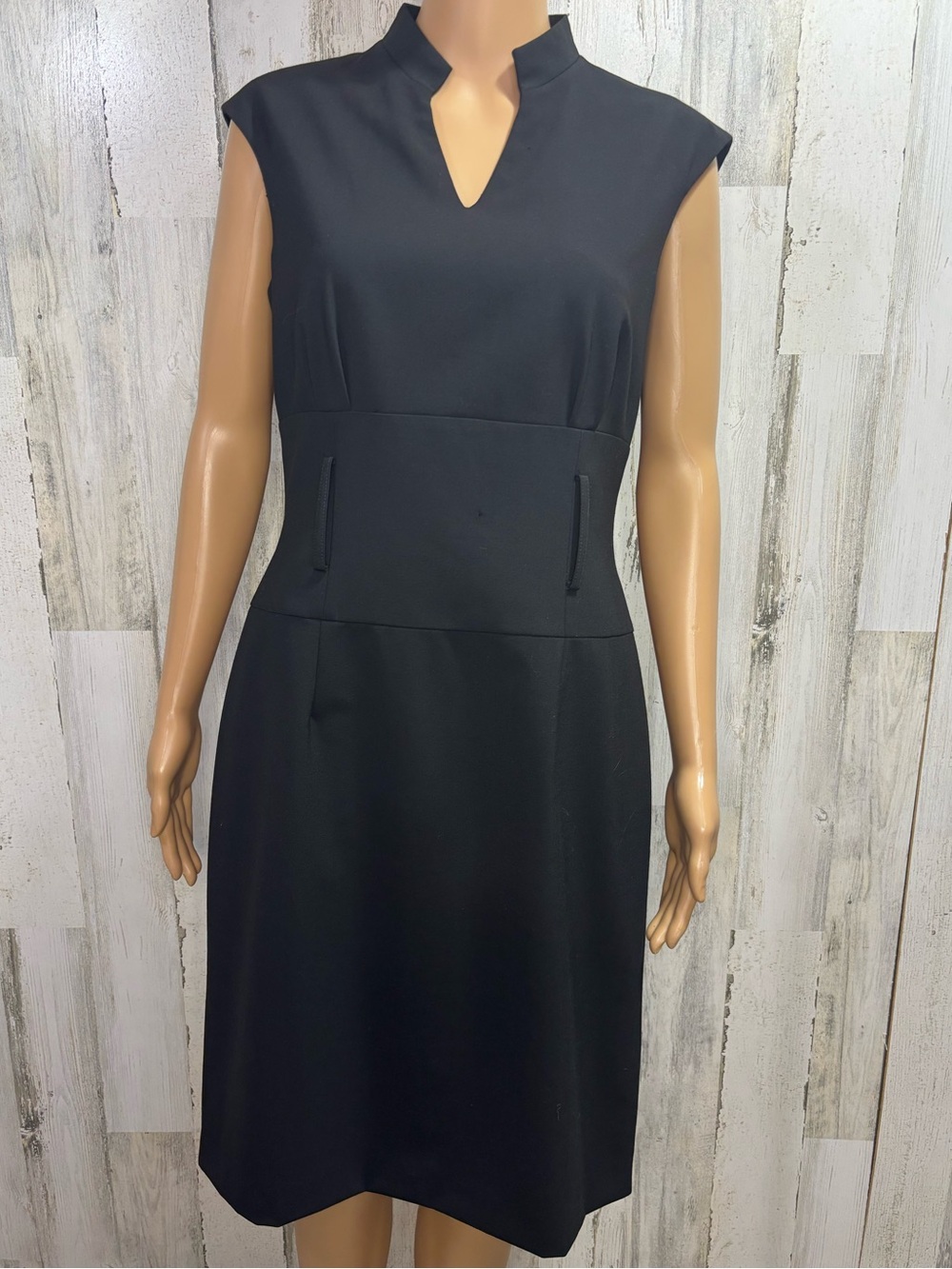 Antonio Melani Classic Black Cap-Sleeve Sheath Dress